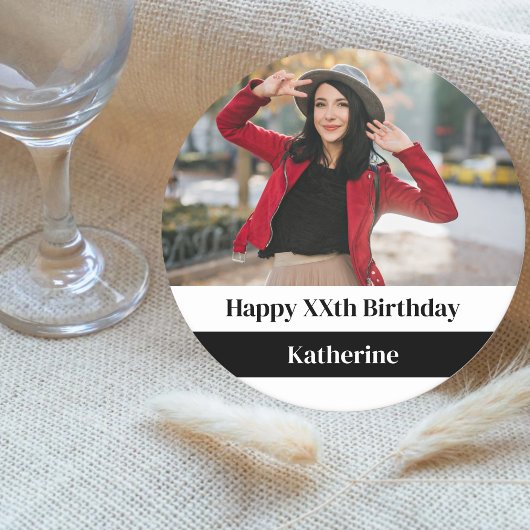 1. 2. 5. 10. 15. 20. 30. 40 Geburtstagsparty Runder Pappuntersetzer