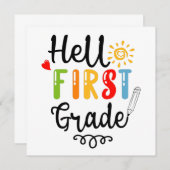 1/2 - Hallo Shirt erster Klasse, Student erster Kl Einladung (Vorne/Hinten)