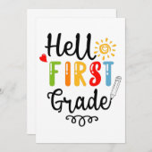 1/2 - Hallo Shirt erster Klasse, Student erster Kl Einladung (Vorne/Hinten)