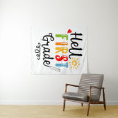 1/2 - Hallo Shirt erster Klasse, Student erster Kl Wandteppich (Beispiel (Horizontal))