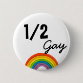 1/2 homosexueller homosexueller Knopf Button (Vorderseite)