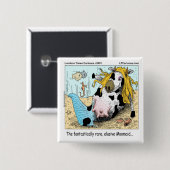 1/2 Kuh 1/2 Meerjungfrau Magaid Funny Button (Vorne & Hinten)