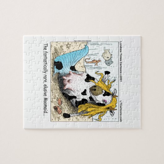 1/2 Kuh 1/2 Meerjungfrau Magaid Funny Puzzle (Horizontal)