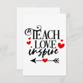 1/2 Liebe unterrichtet Shirt Kindergartenlehrer In Dankeskarte (Vorne/Hinten)