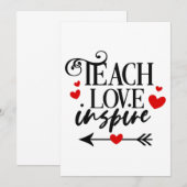 1/2 Liebe unterrichtet Shirt Kindergartenlehrer In Einladung (Vorne/Hinten)