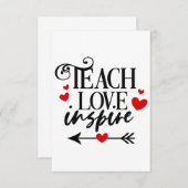 1/2 Liebe unterrichtet Shirt Kindergartenlehrer In RSVP Karte (Vorne/Hinten)