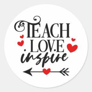 1/2 Liebe unterrichtet Shirt Kindergartenlehrer In Runder Aufkleber