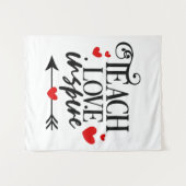 1/2 Liebe unterrichtet Shirt Kindergartenlehrer In Wandteppich (Vorderseite (Horizontal))