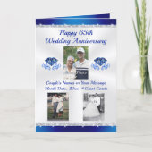 1, 2 oder 3 FOTO, 65. Geburtstagskarte für Hochzei Karte (Vorderseite)
