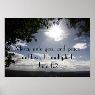 1:2 Plakat "Peace and Liebe bible verse Jubel"