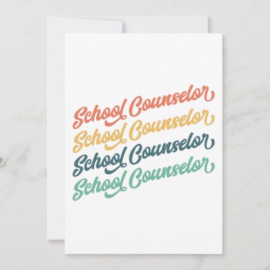 1/2 - Zurück zur Vintagen Schulberaterin Dankeskarte (Vorderseite)