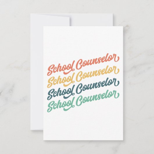 1/2 - Zurück zur Vintagen Schulberaterin Dankeskarte (Vorderseite)