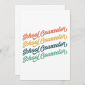 1/2 - Zurück zur Vintagen Schulberaterin Einladung (Vorne/Hinten)