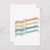 1/2 - Zurück zur Vintagen Schulberaterin RSVP Karte (Vorne/Hinten)