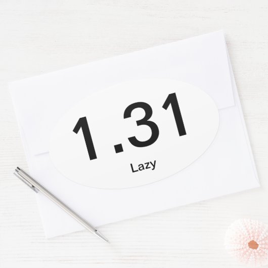 1.31 Lazy Ovaler Aufkleber (Umschlag)