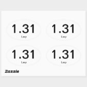 1.31 Lazy Ovaler Aufkleber (Blatt)