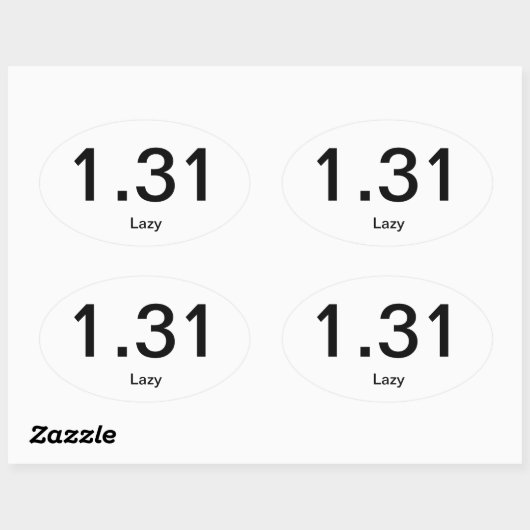 1.31 Lazy Ovaler Aufkleber (Blatt)