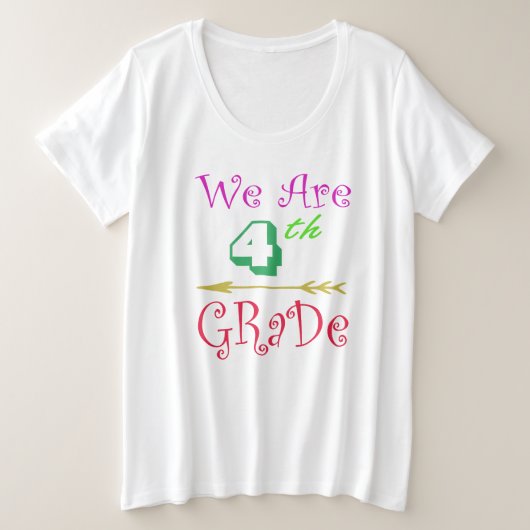 1. 3. 4. Klasse Squad Lehrer Student Große Größe T-Shirt (Design vorne)