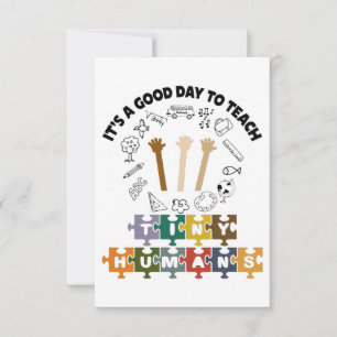 1/4, es ist ein guter Tag, winzige Menschen zu unt RSVP Karte