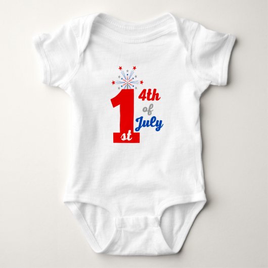 1. 4. Juli Patriotischer Amerikaner Baby Strampler (Vorderseite)