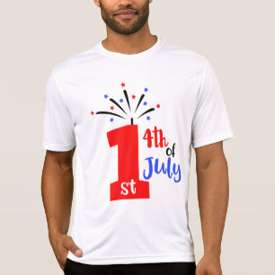 1. 4. july Weiße Männer Sport-Tek Wettbewerber T-Shirt