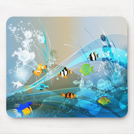 1-4 Mousepad-Bildoptionen unter Wasser Mousepad (Vorne)