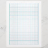 1/4 Zoll Graph Paper (4 Quadrate pro Zoll) - Blau Briefbogen (Vorderseite)