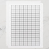1/4 Zoll Graph Paper (4 Quadrate pro Zoll) - Schwa Briefbogen (Vorne/Hinten)