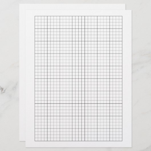 1/4 Zoll Graph Paper (4 Quadrate pro Zoll) - Schwa Briefbogen (Vorne/Hinten)