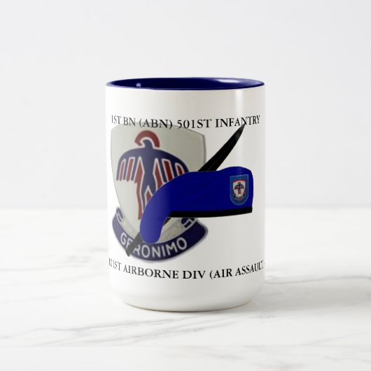 1. 501. INFANTERIE-TASSE DES BATAILLON-(ABN) ZWEIFARBIGE TASSE (Mittel)