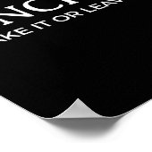 1,5 cm nehmen oder Verlass es Sarcastic Joke Poster (Ecke)