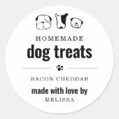 1,5" Hunde-Leckerei-Geschenk oder Gefälligkeitsken Runder Aufkleber (Vorderseite)