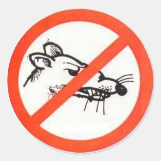 1,5" Keine Rattenkleber Runder Aufkleber (Vorderseite)