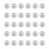 1,5" Masonic Square und Compass Stickers 30 Count Aufkleber (Vorderseite)