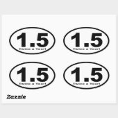 1,5 Meilen zweimal im Jahr! Aufkleber (Blatt)