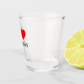 1.5 oz Shot Glass - Custom I heart (Ihr Text) Schnapsglas (Rechts)