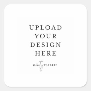 1,5" Quadrat-Etikett Quadratischer Aufkleber