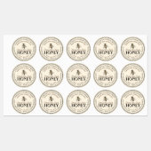 1,5" Vintages Bienenwasserdichtes Vinyl Honey Labe Etiketten (Blatt)