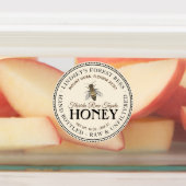 1,5" Vintages Bienenwasserdichtes Vinyl Honey Labe Etiketten (Befestigt)