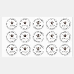 1,5" Vintages Bienenwasserdichtes Vinyl Honey Labe Etiketten
