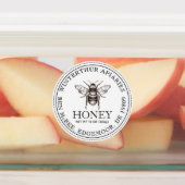 1,5" Vintages Bienenwasserdichtes Vinyl Honey Labe Etiketten (Befestigt)