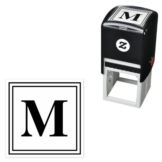 1,5" x1,5" Monogramm Permastempel (Beispiel)