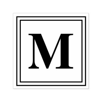 1,5" x1,5" Monogramm Permastempel