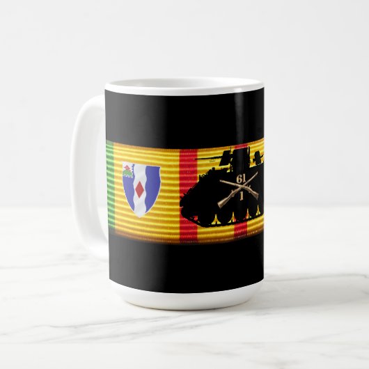1/61st Service-Band-Tasse Inf Vietnam Kaffeetasse (Vorderseite Links)