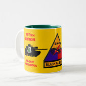 1/69th Rüstungs-schwarze Panther-schwarze Zweifarbige Tasse (Vorderseite Links)