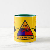 1/69th Rüstungs-schwarze Panther-schwarze Zweifarbige Tasse (Mittel)