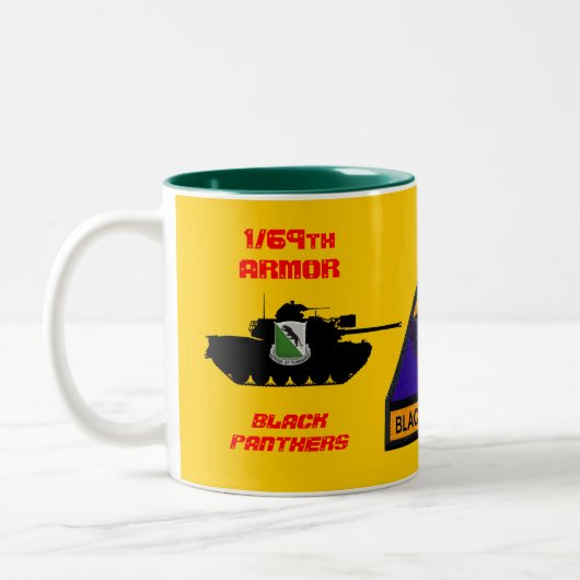 1/69th Rüstungs-schwarze Panther-schwarze Zweifarbige Tasse (Links)