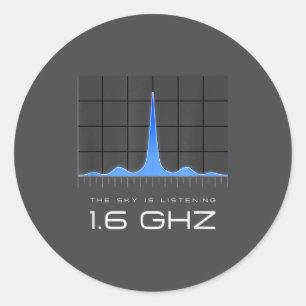 1,6 Ghz-Signal Unerklärliche Energiedaten-Mysteriu Runder Aufkleber