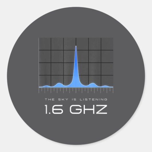 1.6 Ghz Signal Unexplained Energy Data Mystery Fre Runder Aufkleber (Vorderseite)