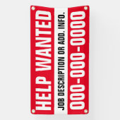 1.6' X 3' Hilfe Gewollt Banner (Vertikal)